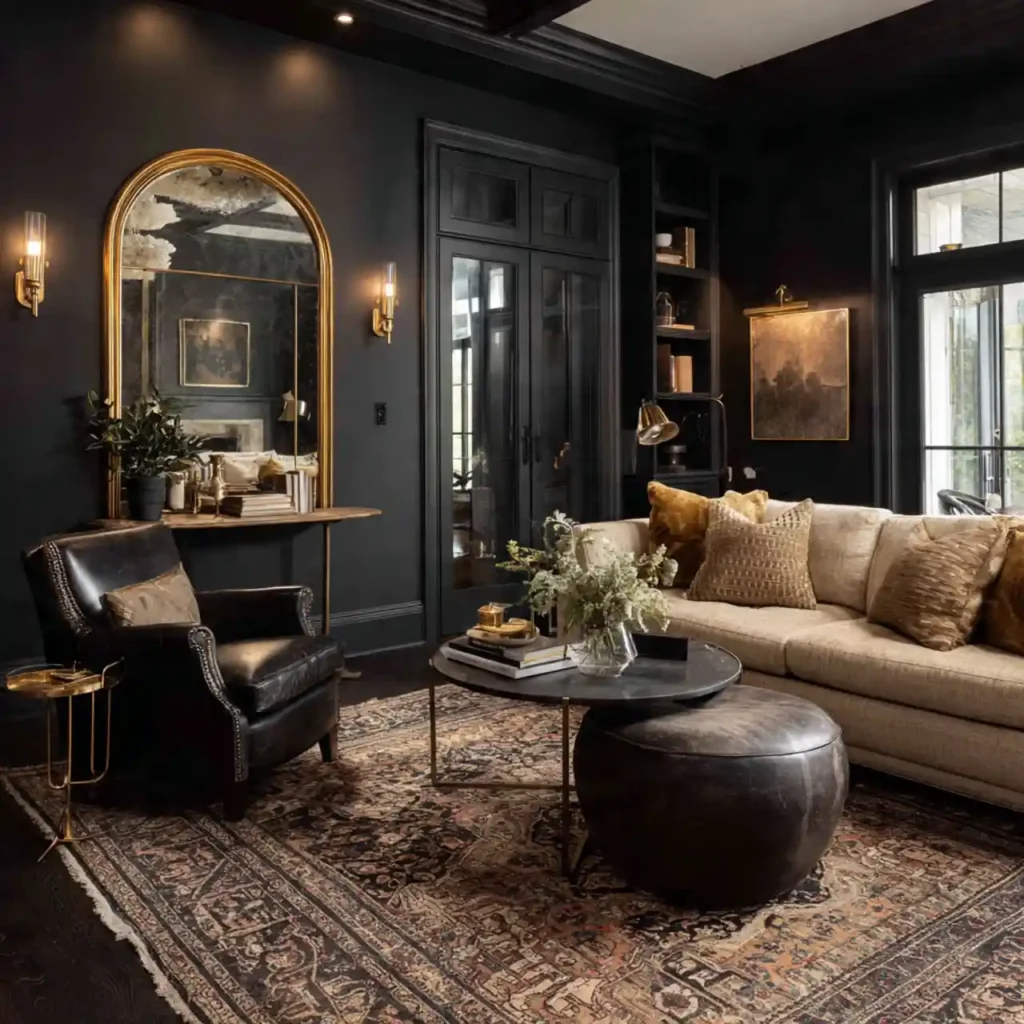 1-Black Living Room Ideas