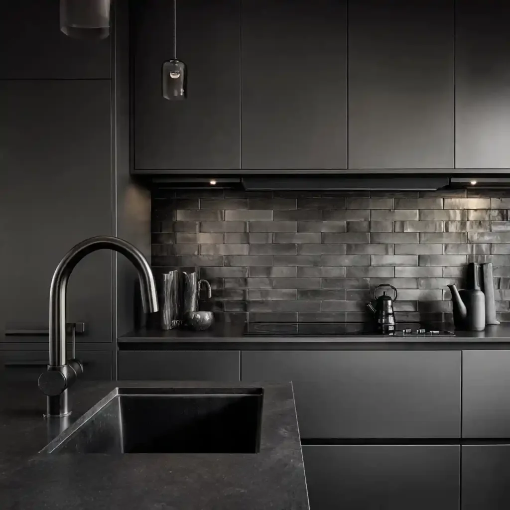 10-Black Kitchen Cabinets