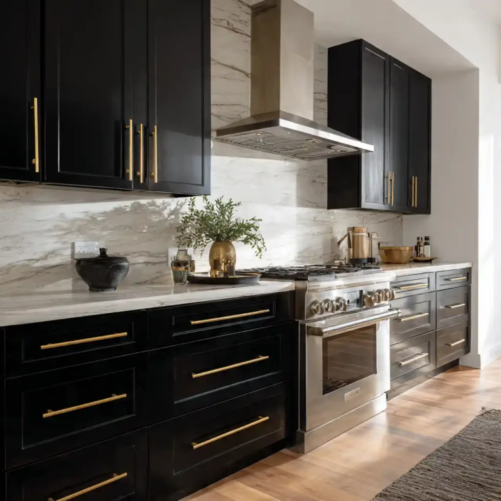 10-Dark Kitchen Cabinet Idea