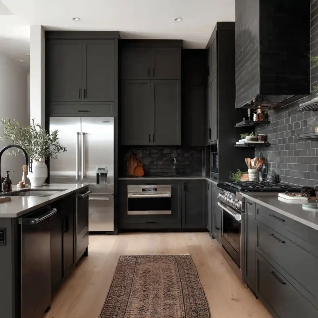 12-Black Kitchen Cabinets