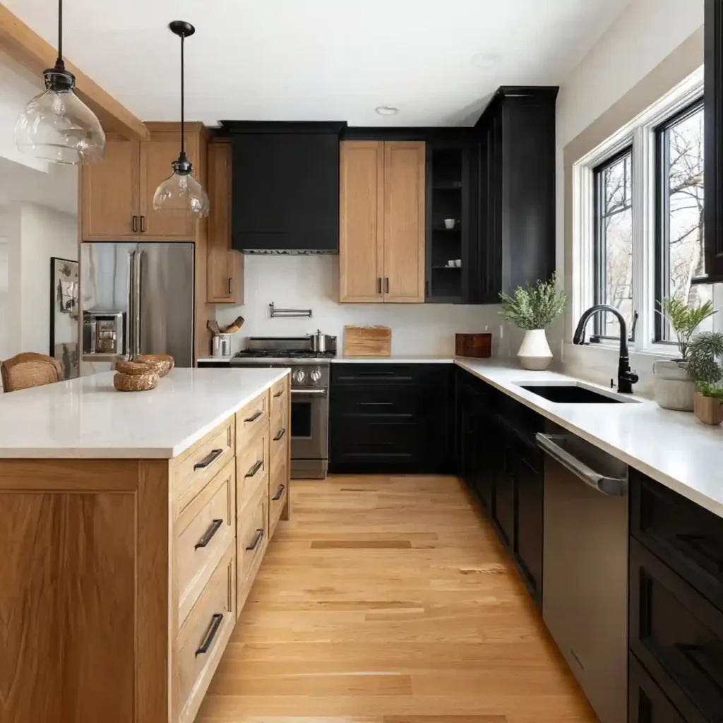 12-Dark Kitchen Cabinet Idea