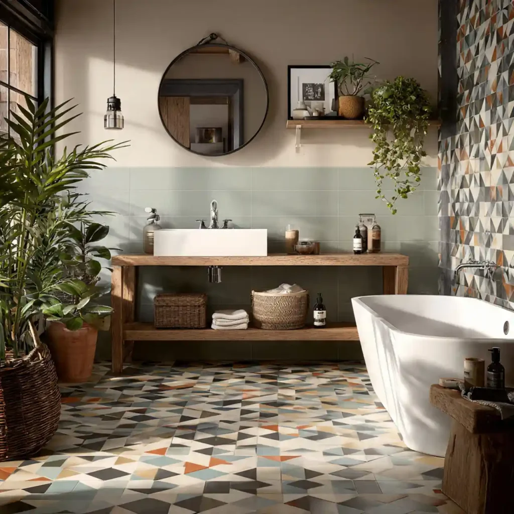 13-Bathroom Floor Tile Idea