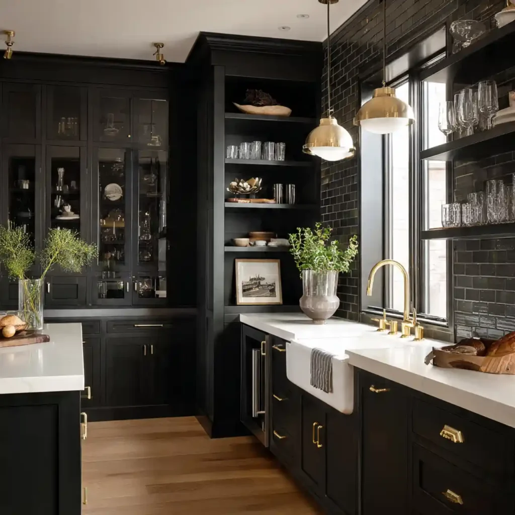 13-Black Kitchen Cabinets