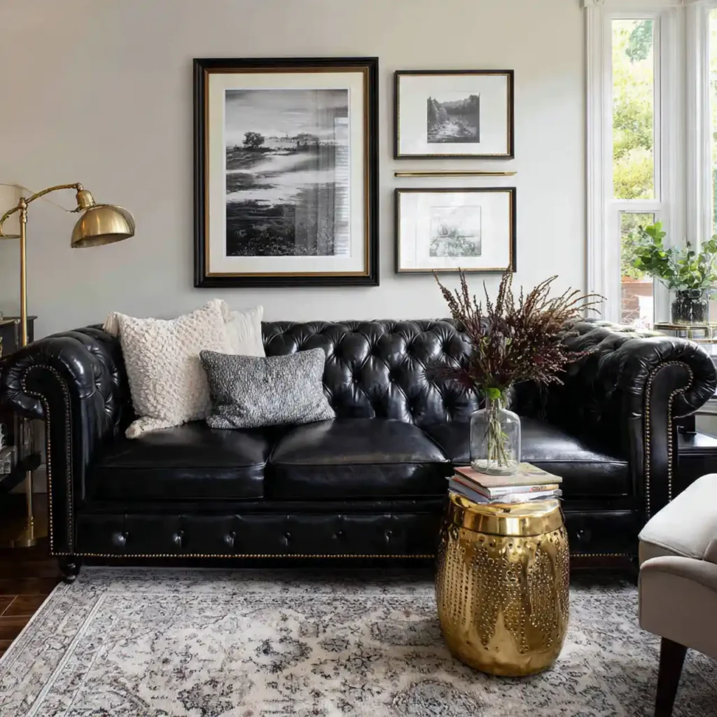 13-Black Living Room Idea