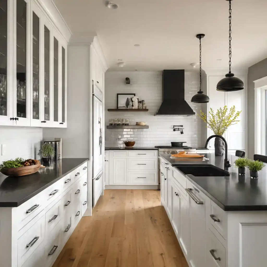 13-Black and White Kitchen Idea