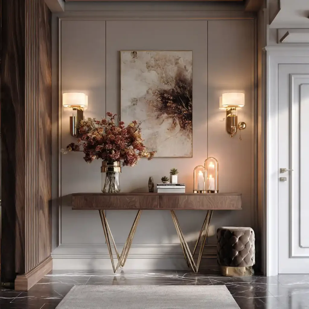 13-Console Table Hallway Idea