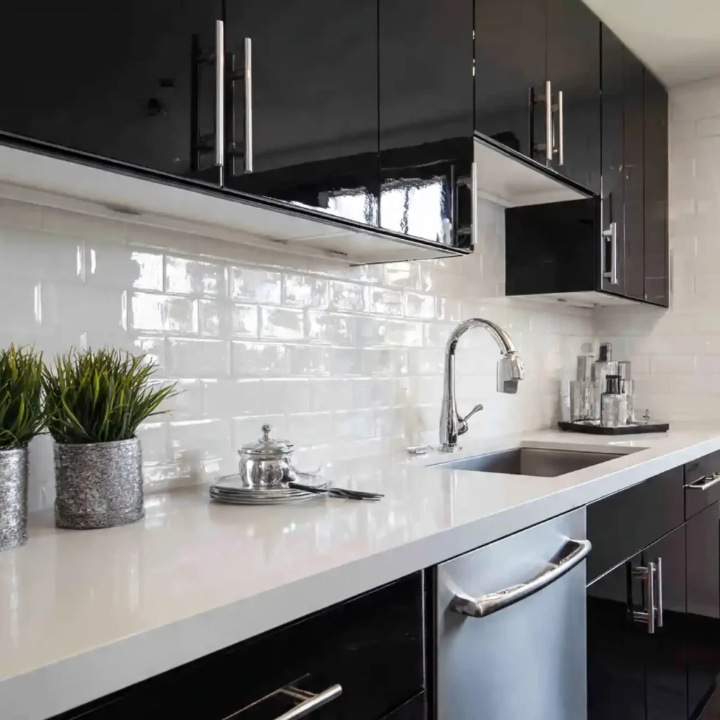 13-Dark Kitchen Cabinet Idea