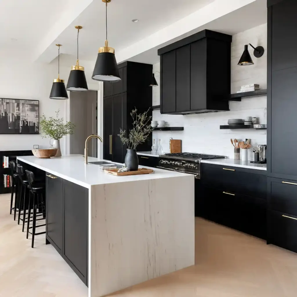 14-Black Kitchen Cabinets