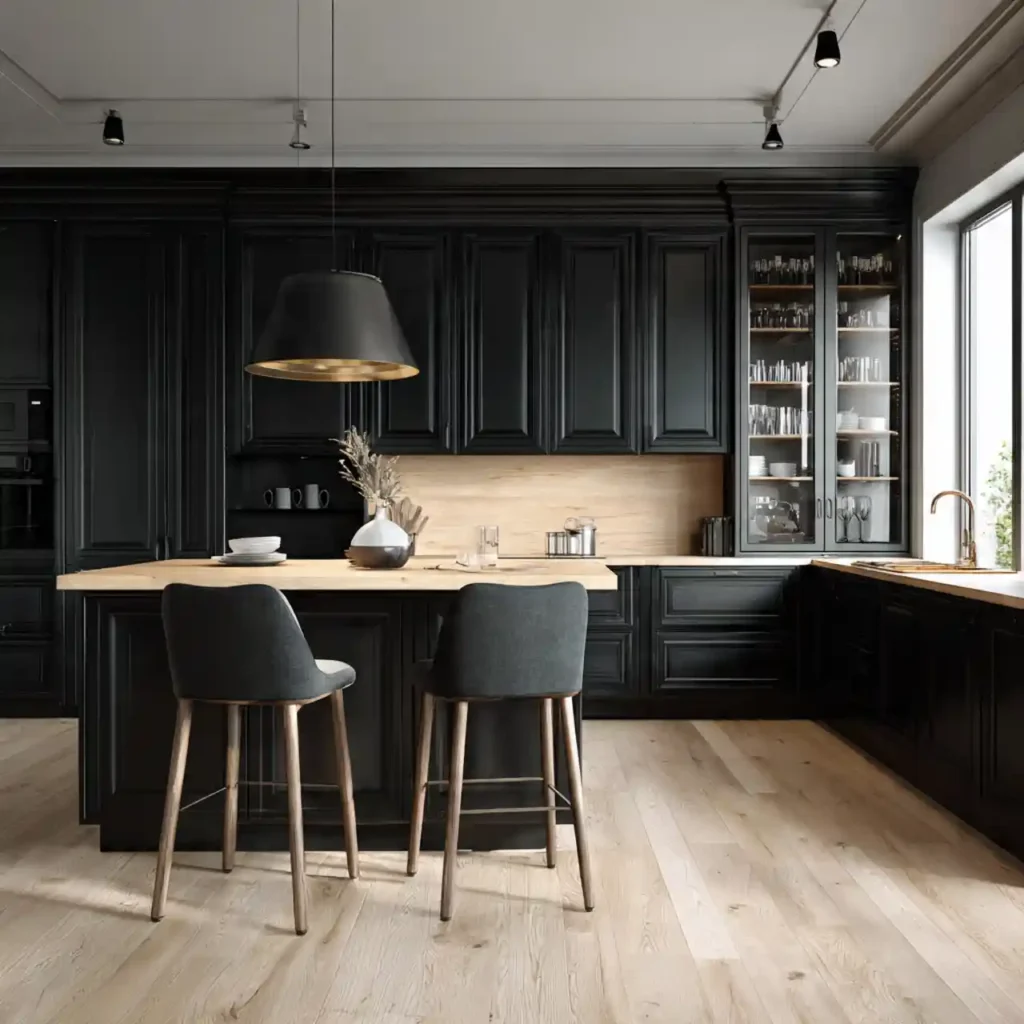 14-Black Kitchen Idea