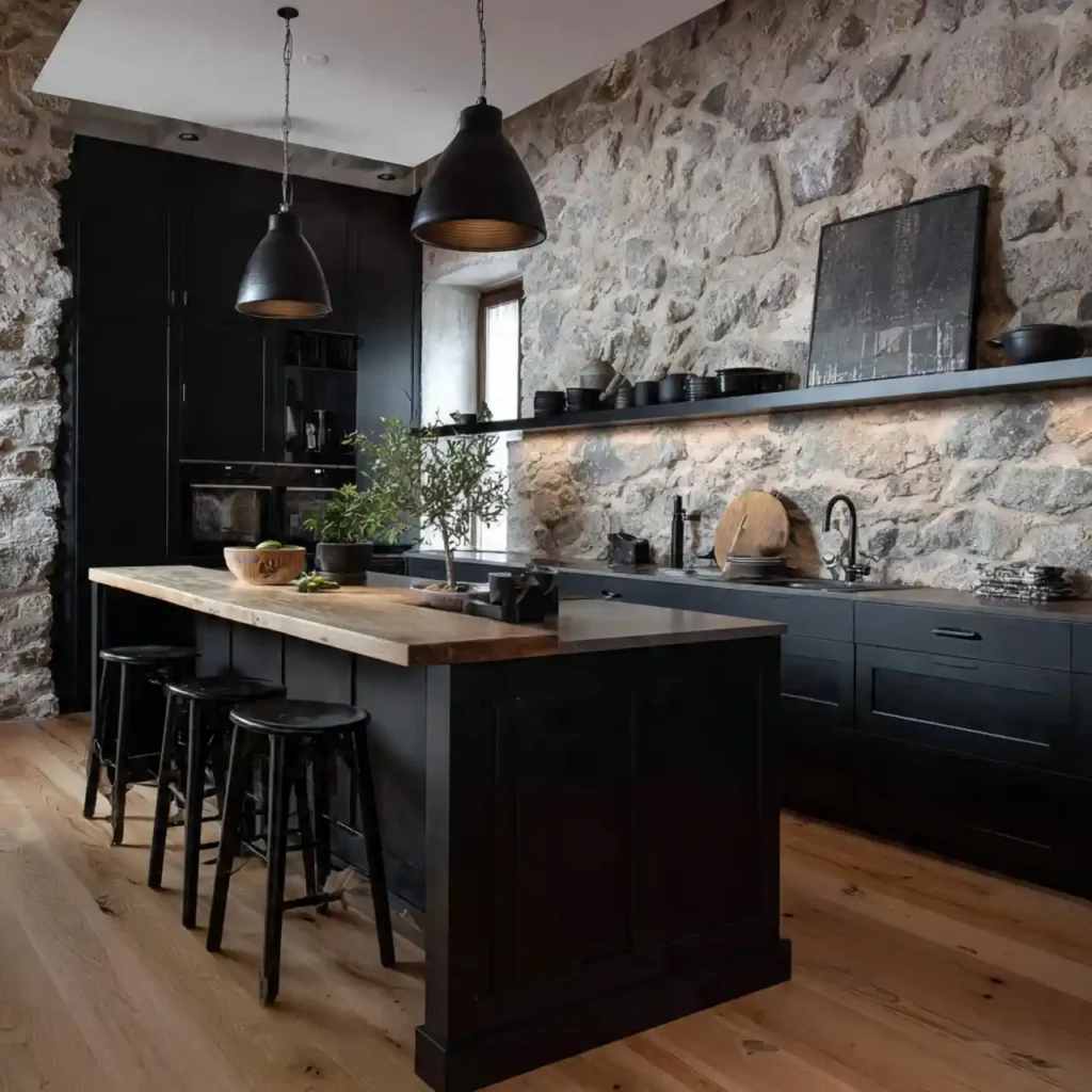 15-Black Kitchen Idea