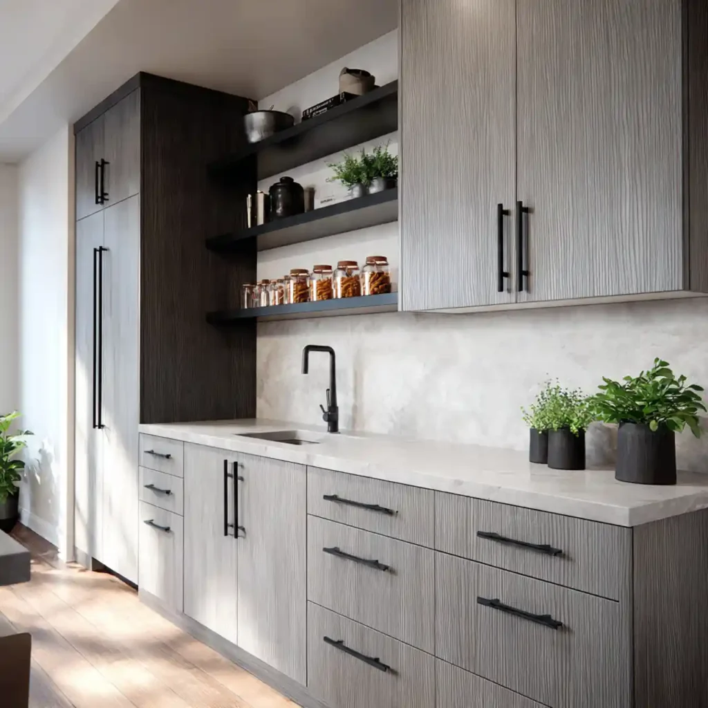 15-Dark Kitchen Cabinet Idea