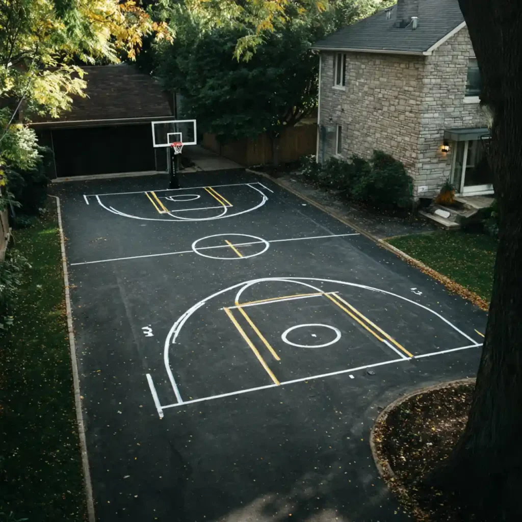 16-Backyard Basketball Court Idea
