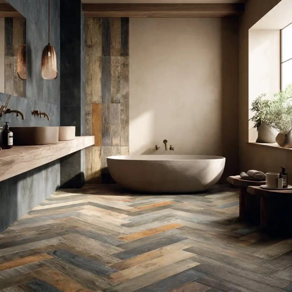 16-Bathroom Floor Tile Idea