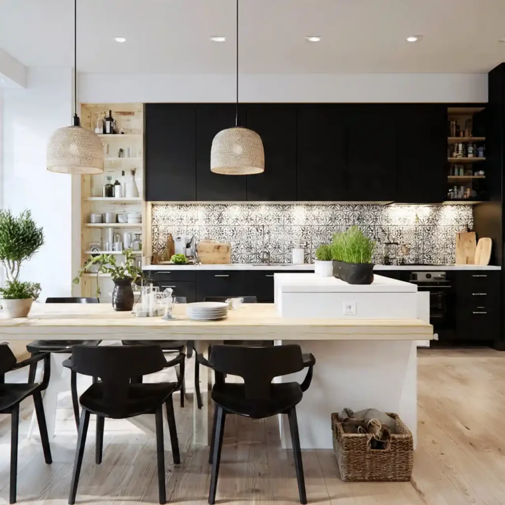16-Black and White Kitchen Idea