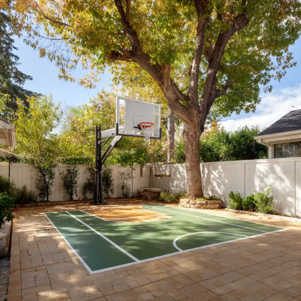 18-Backyard Basketball Court Idea