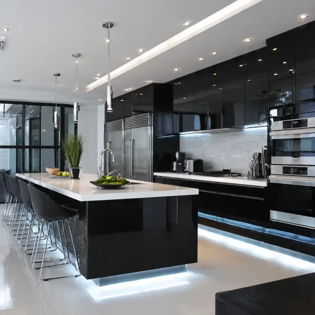 18-Black Kitchen Idea