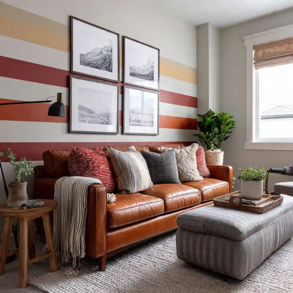 18-living room accent wall idea