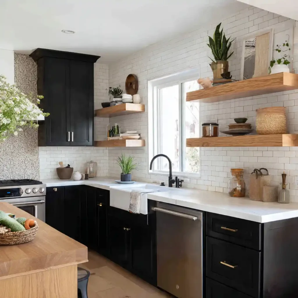 19-Black Kitchen Cabinets