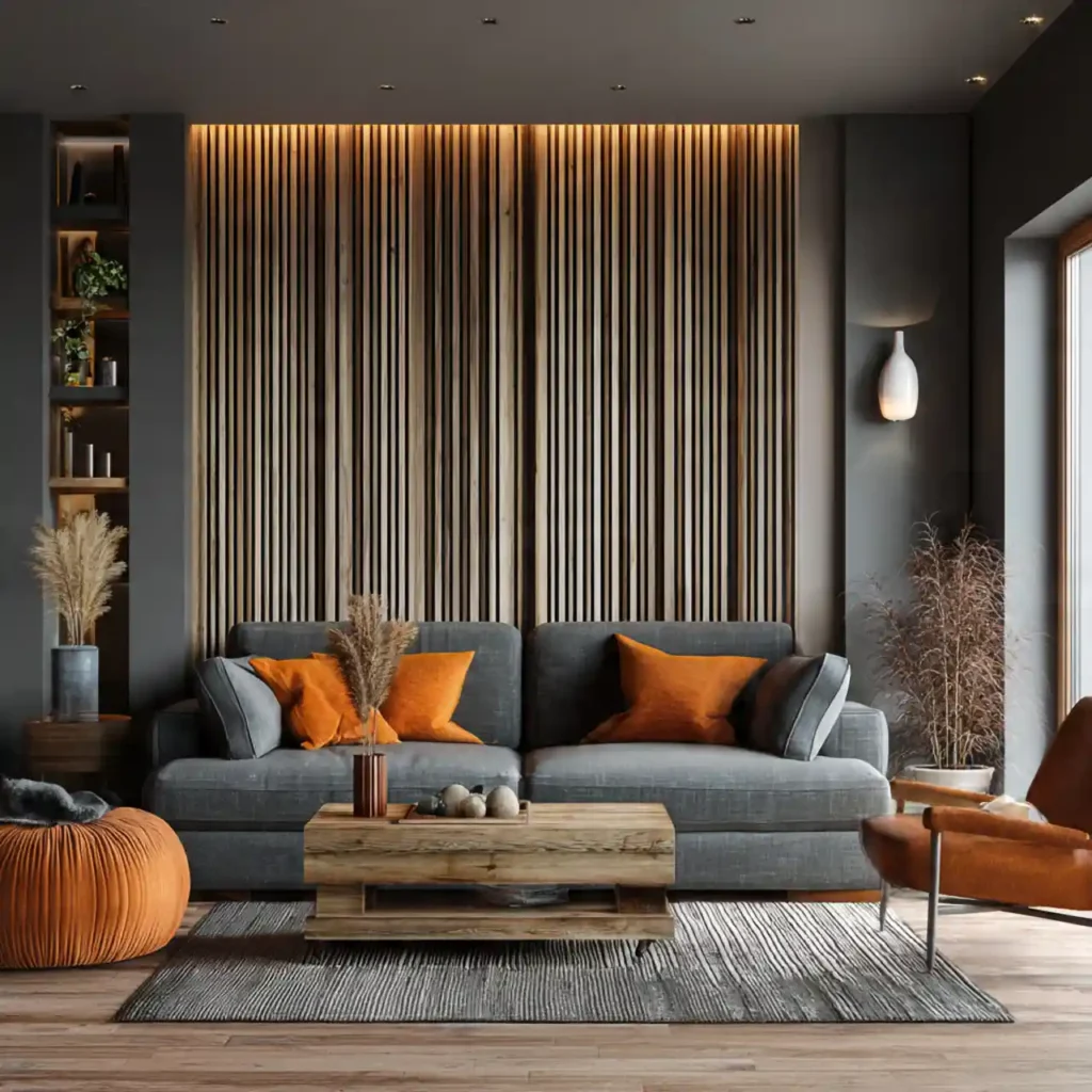 19-living room accent wall idea