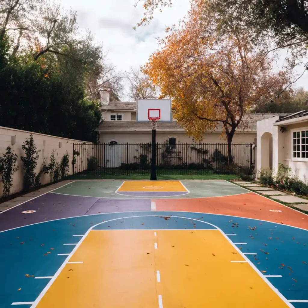 2-Backyard Basketball Court Idea