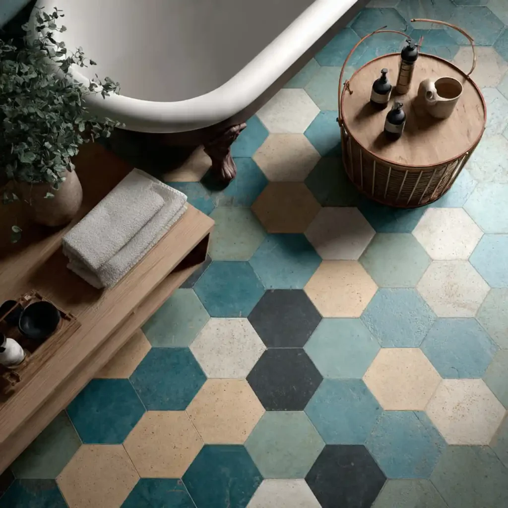 2-Bathroom Floor Tile Idea