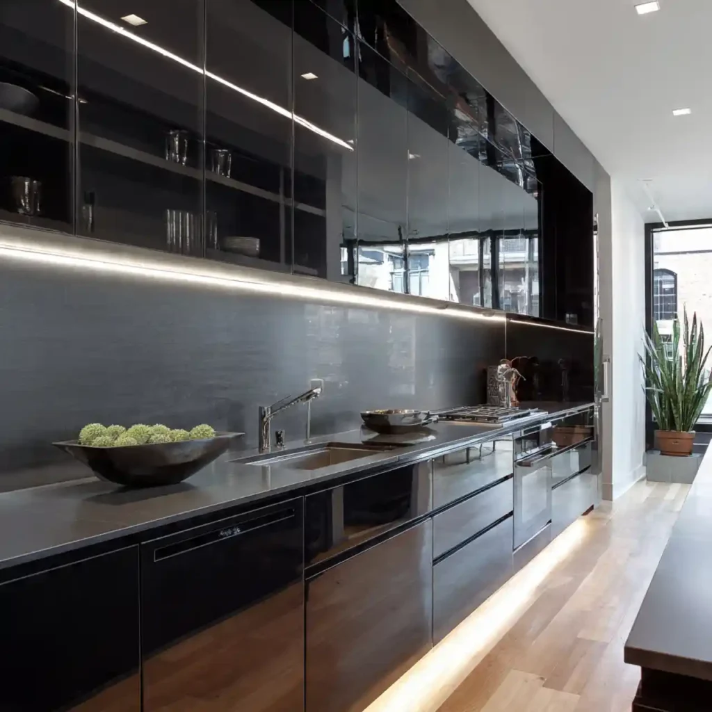 2-Black Kitchen Cabinets