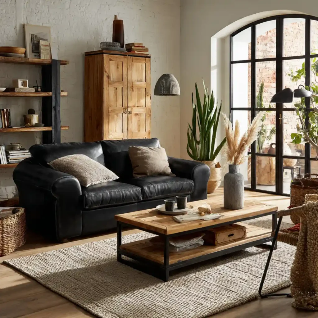 2-Black Sofa Living Room Idea