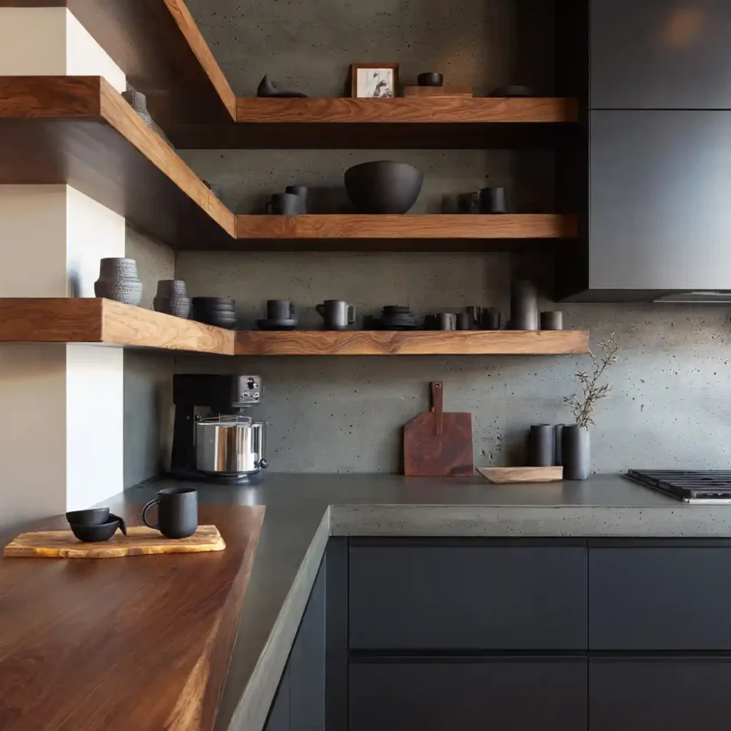 2-Dark Kitchen Cabinet Idea