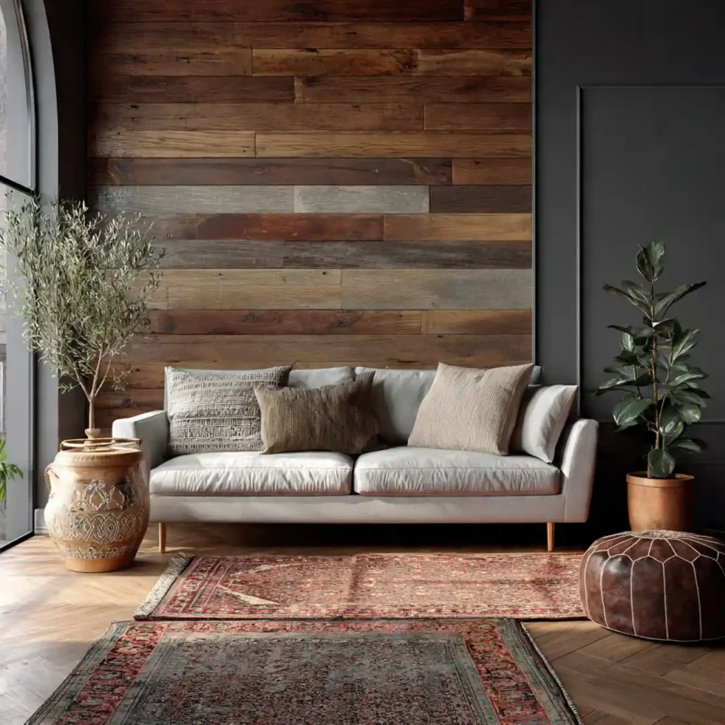2-living room accent wall idea