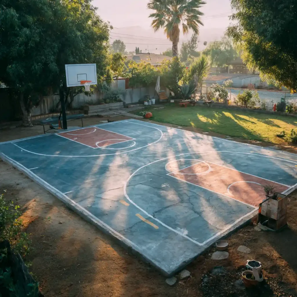 20-Backyard Basketball Court Idea