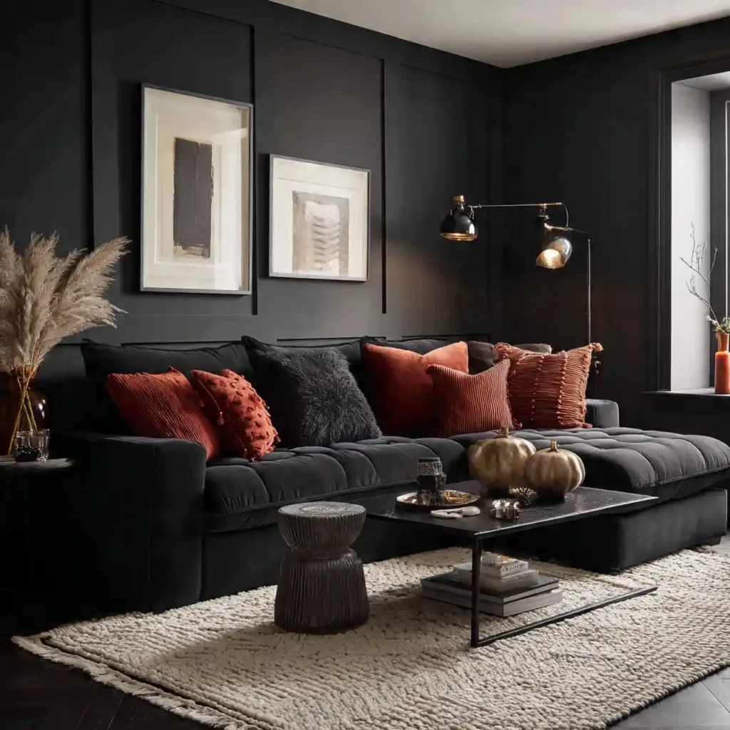 20-Black Living Room Idea