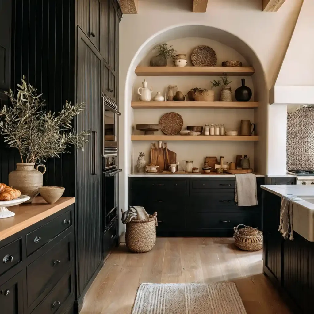 20-Dark Kitchen Cabinet Idea