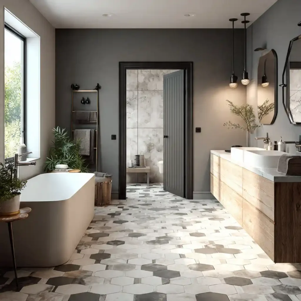 21-Bathroom Floor Tile Idea