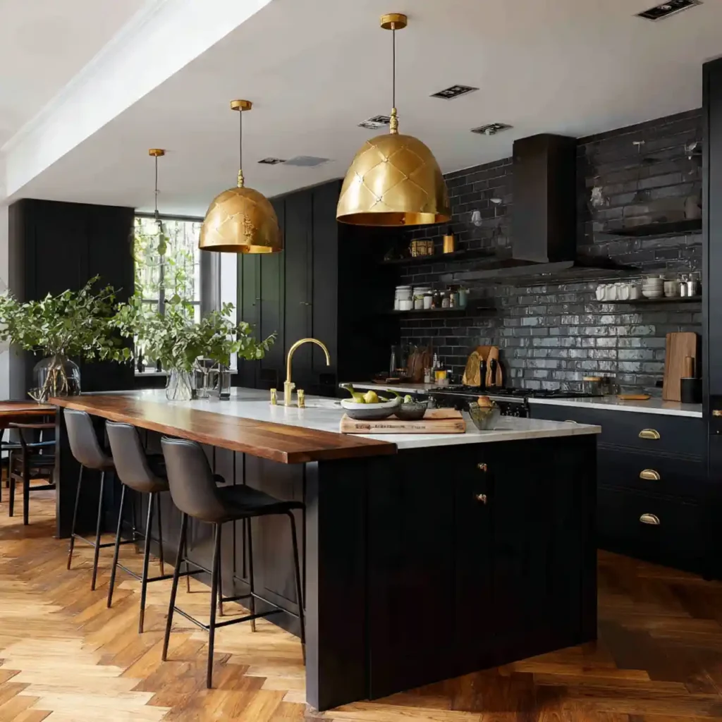 21-Black Kitchen Cabinets