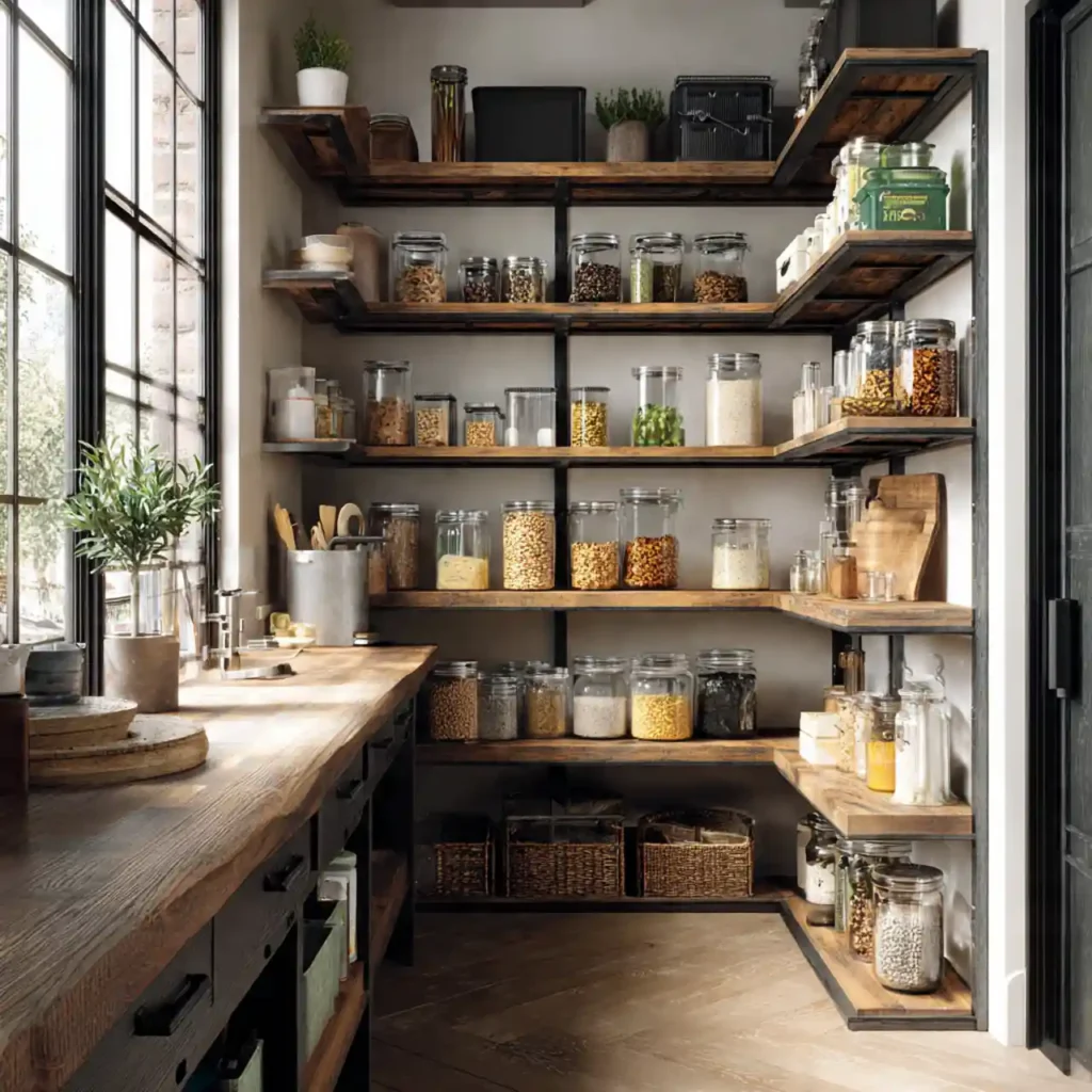 21-Corner Kitchen Pantry Idea