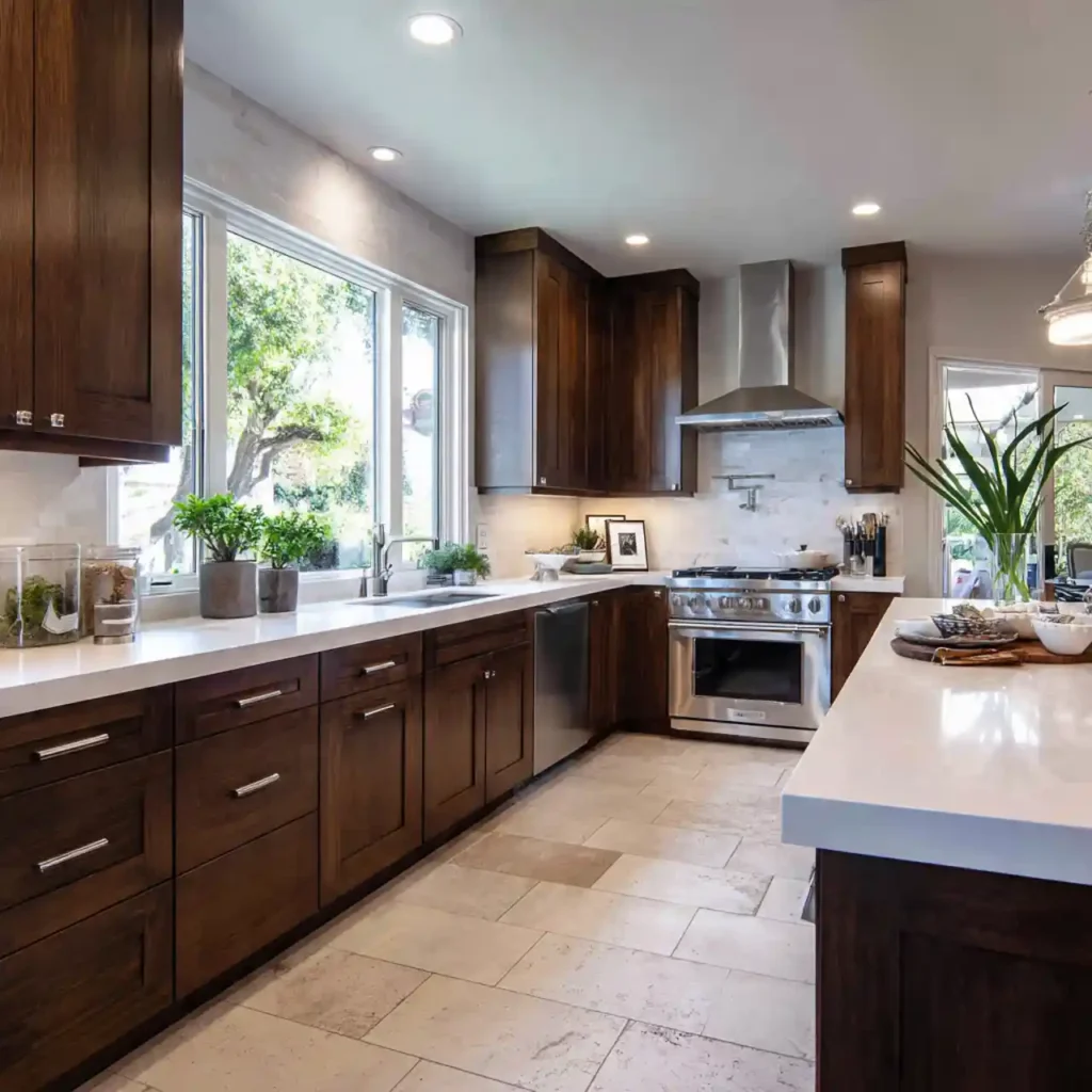 21-Dark Kitchen Cabinet Idea