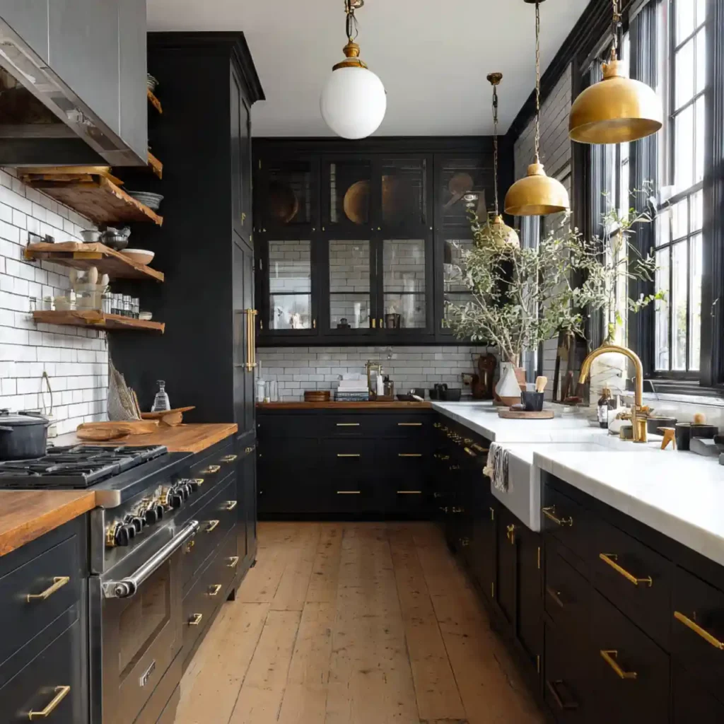 22-Black Kitchen Cabinets
