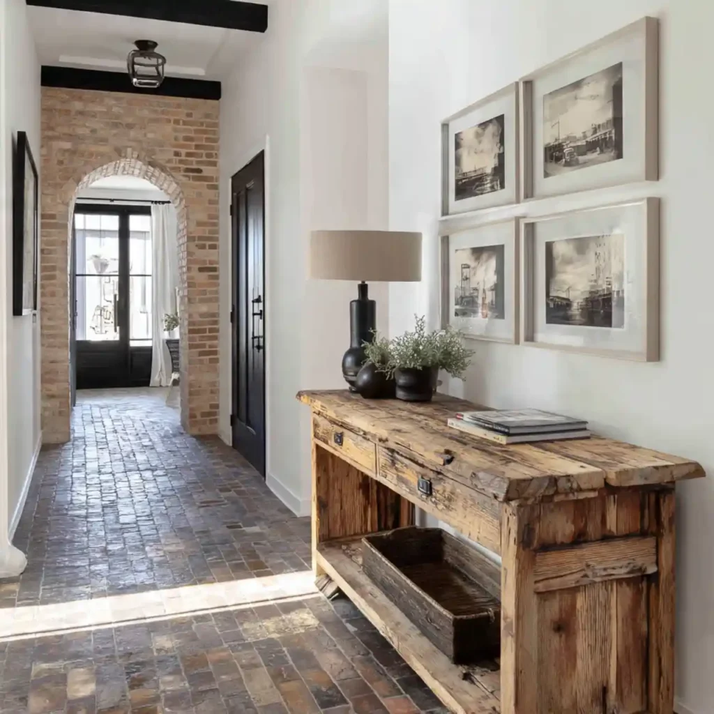 22-Console Table Hallway Idea