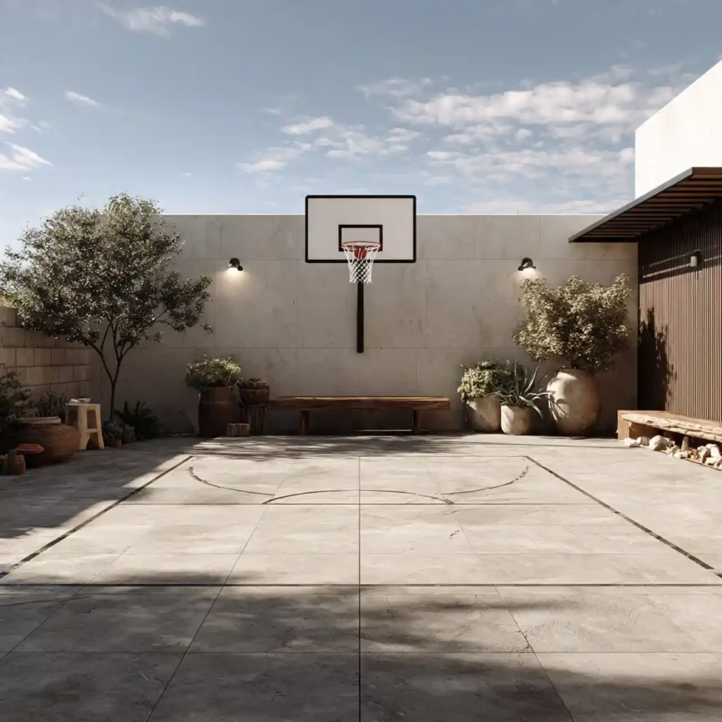 23-Backyard Basketball Court Idea