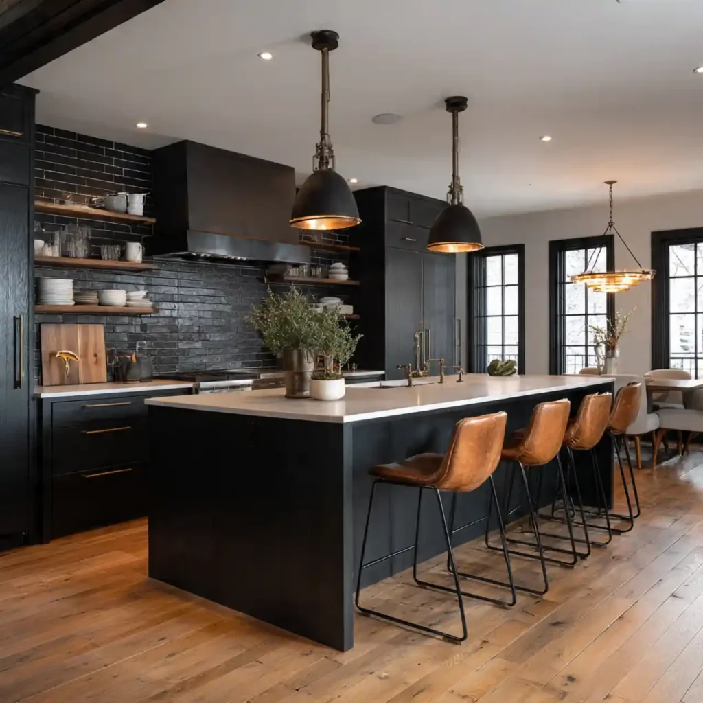 23-Black Kitchen Idea