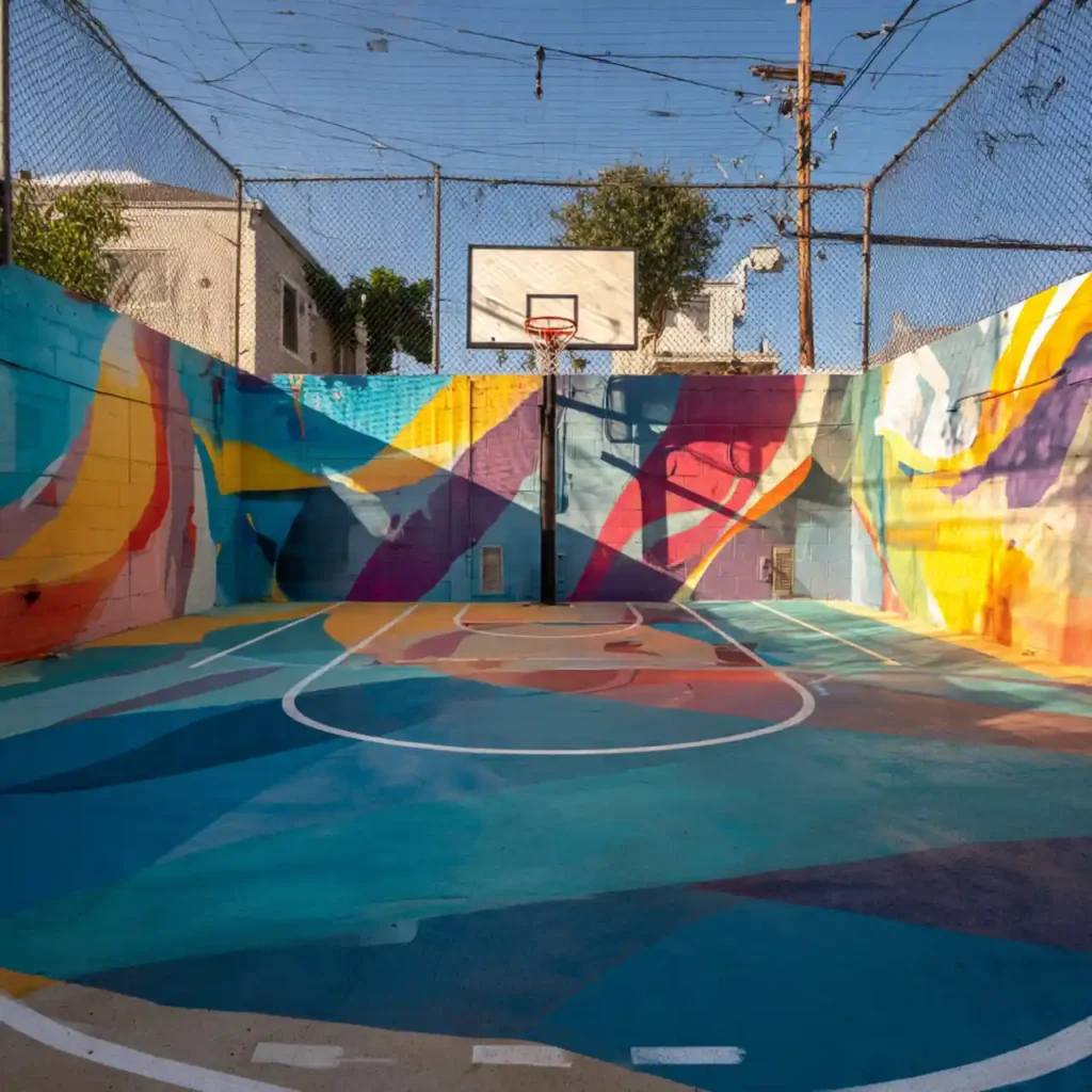 24-Backyard Basketball Court Idea