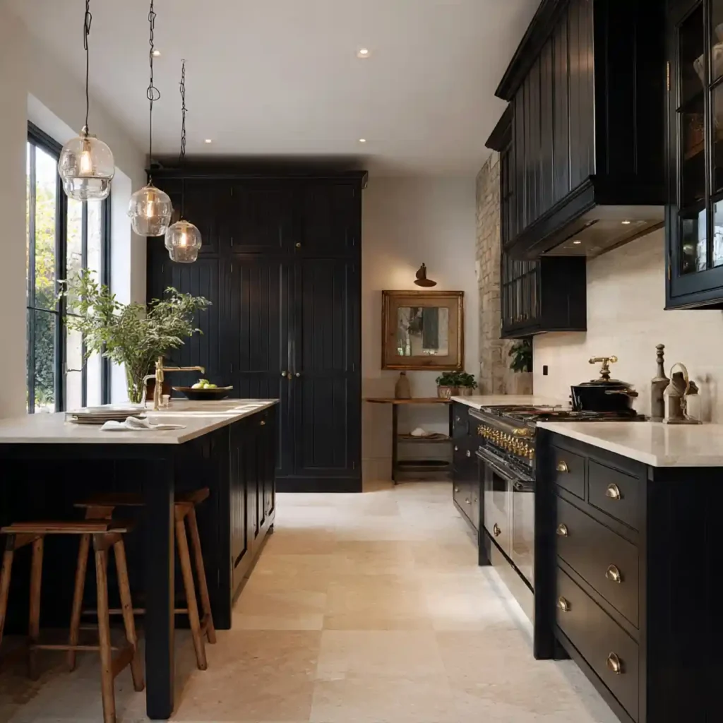 24-Black Kitchen Idea