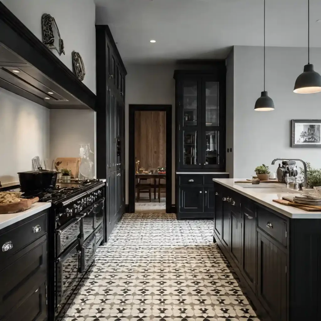 24-Dark Kitchen Cabinet Idea