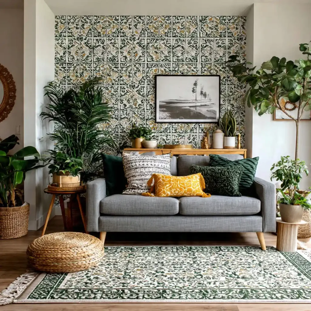 24-living room accent wall idea