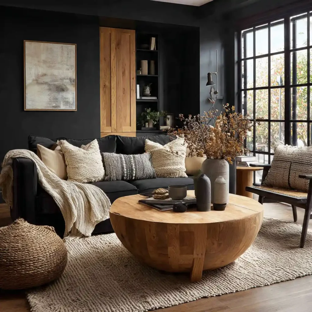 25-Black Living Room Idea