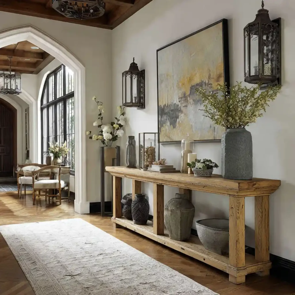 25-Console Table Hallway Idea