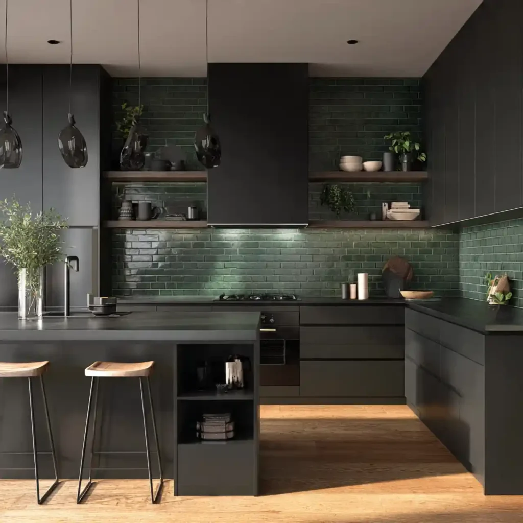 26-Black Kitchen Cabinets