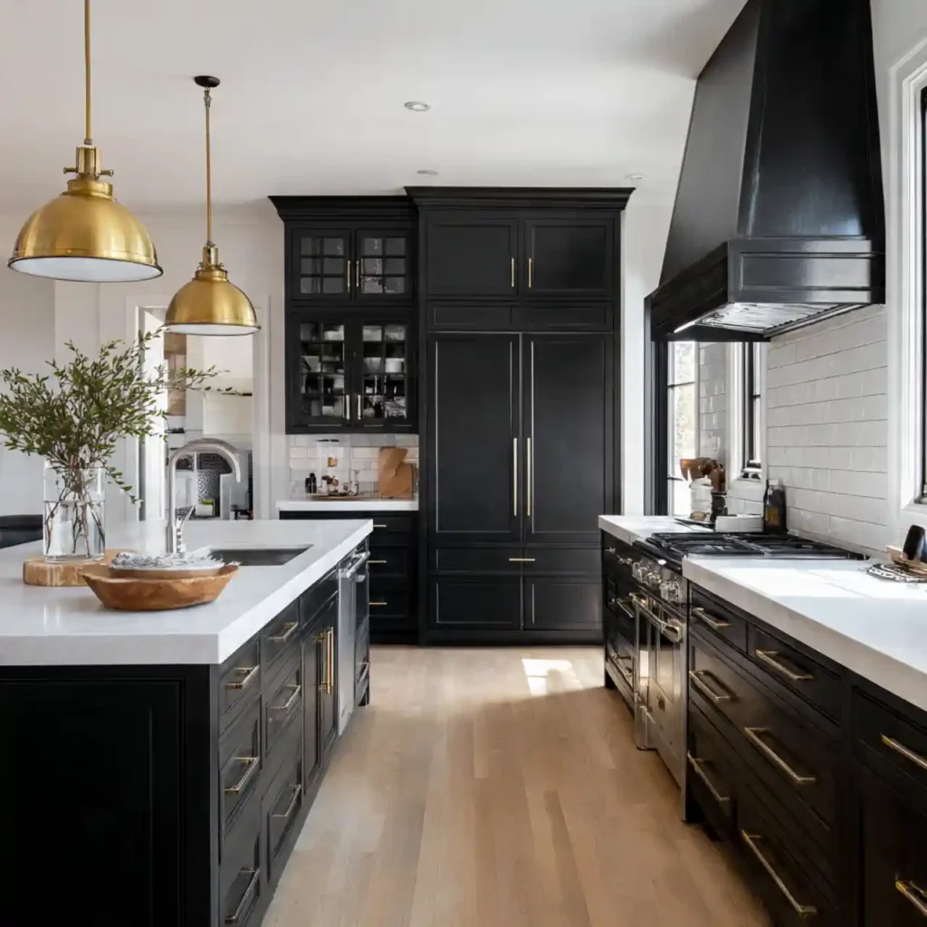 26-Black Kitchen Idea