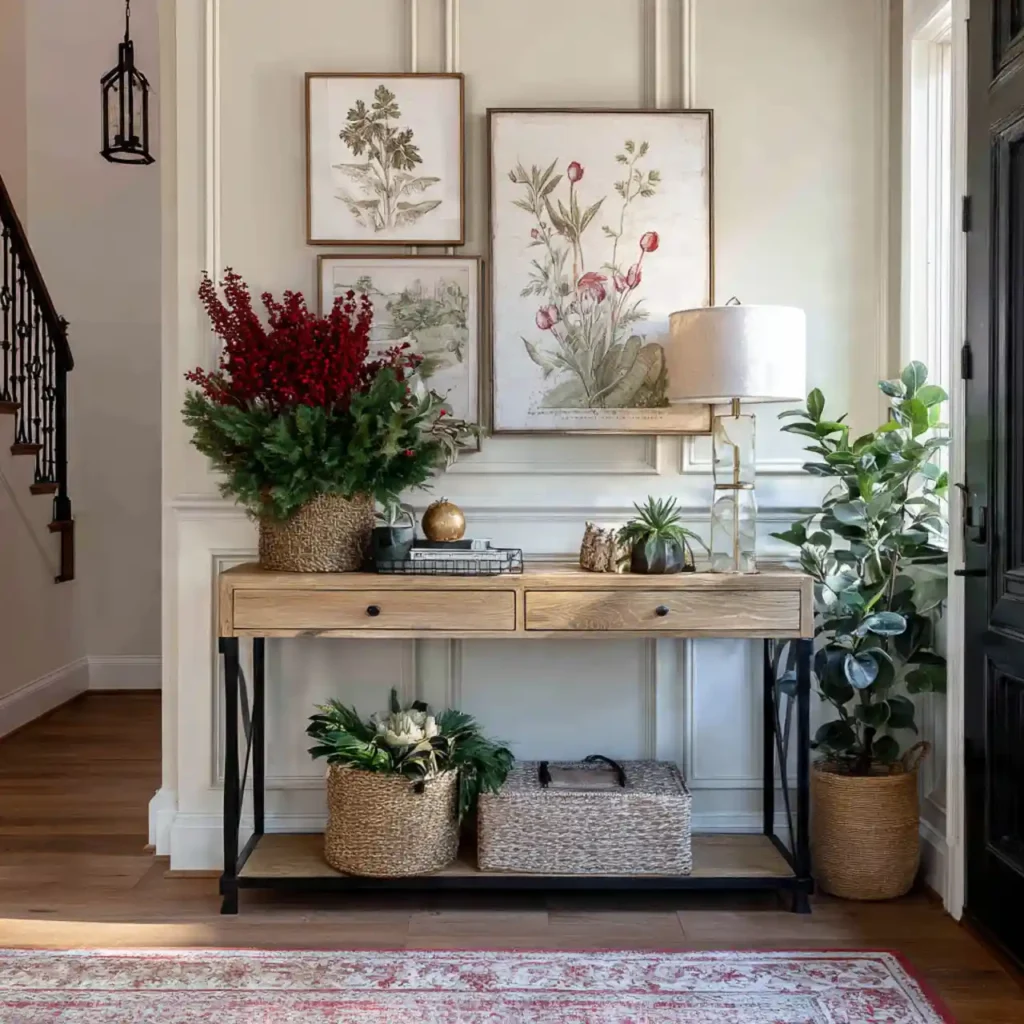 26-Console Table Hallway Idea