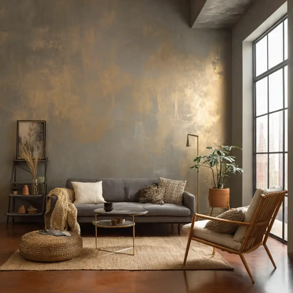 26-living room accent wall idea